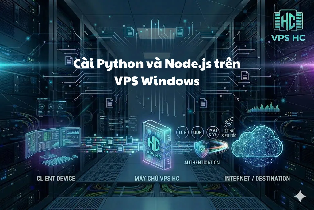 Cài Python và Node.js trên VPS Windows