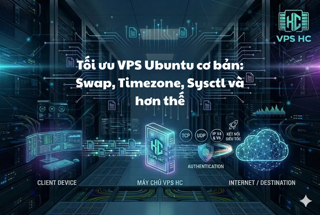 Tối ưu VPS Ubuntu cơ bản: Swap, Timezone, Sysctl và hơn thế
