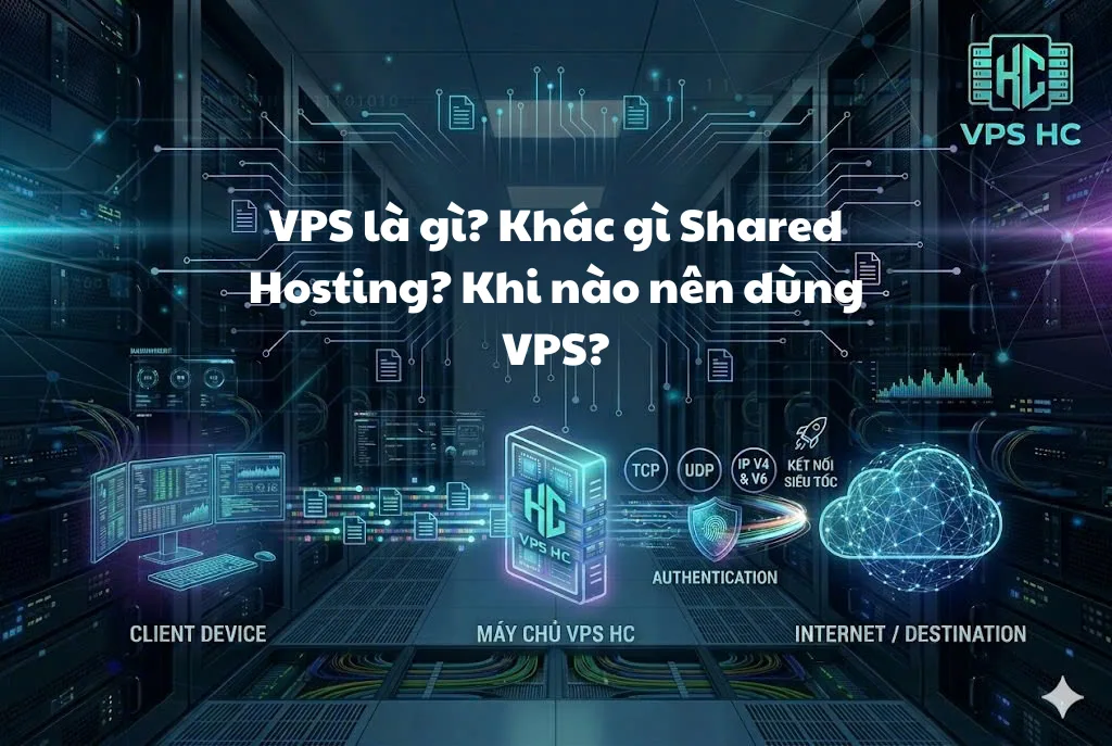VPS là gì? Khác gì Shared Hosting? Khi nào nên dùng VPS?